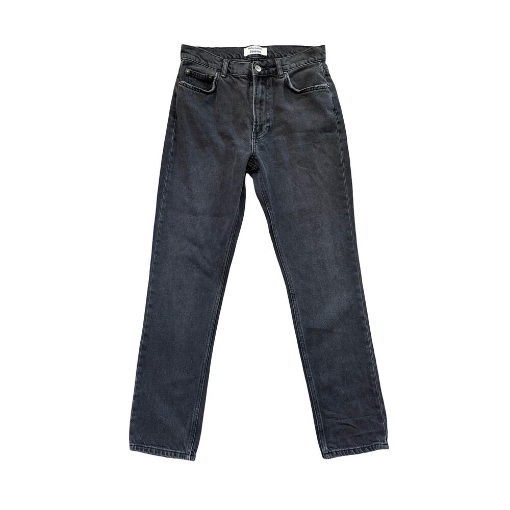 Reformation Monterey High Rise Straight Leg Black Jeans Size 26